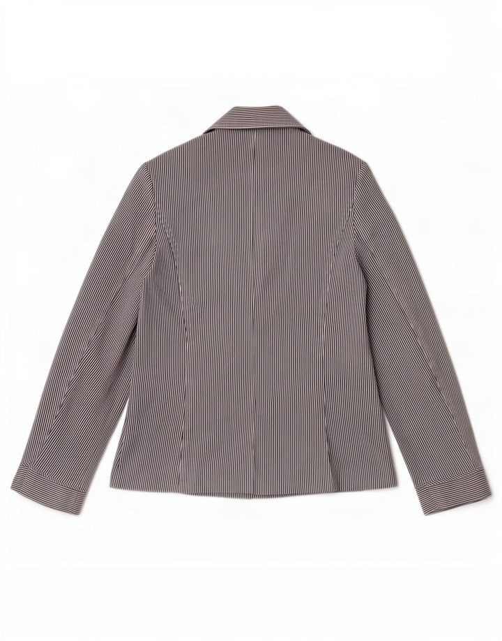 Marks & Spencer Dame 1 Knap Blazer Jacket UK 10 Small Blue Pinstripe