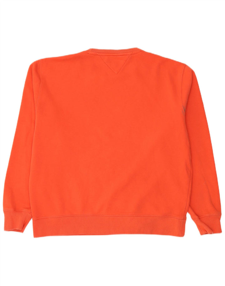 TOMMY HILFIGER Sweatshirt til mænd 2XL Orange Bomuld