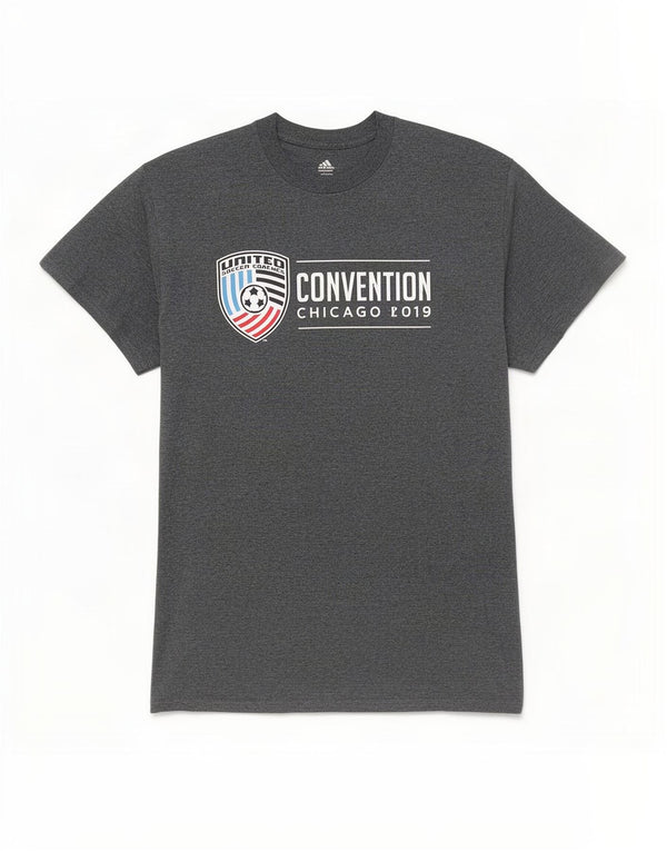 Adidas Herre United Soccer Coaches Grafisk T-shirt Top Medium Grå Bomuld