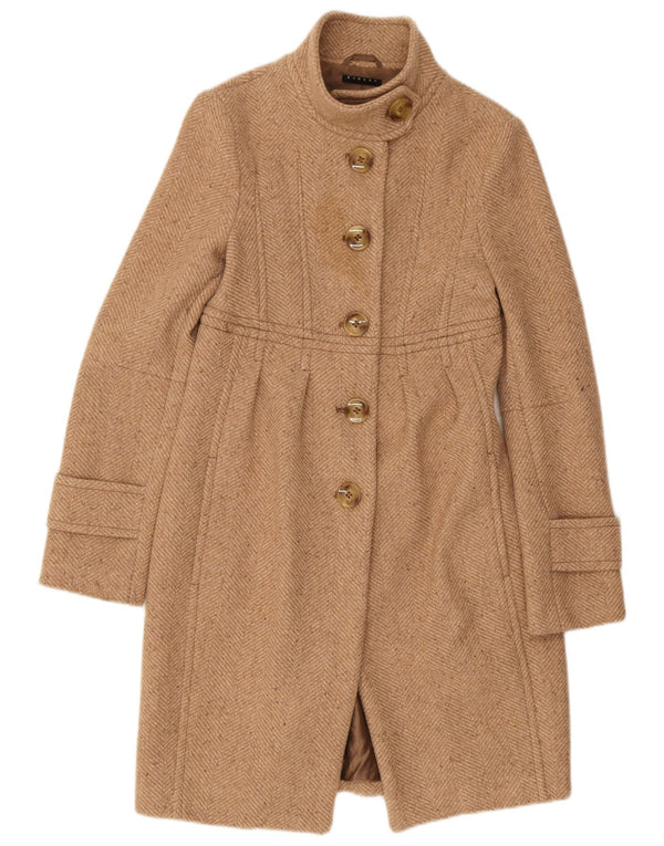 Sisley Dameoverfrakke IT 40 Small Beige Sildebenspolyester