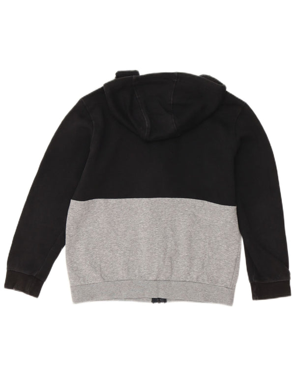 Adidas hættetrøje med lynlås til drenge 11-12 år Sort Colourblock