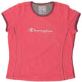 Champion Womens Heritage Classics Grafisk T-Shirt Top UK 12 Medium Pink