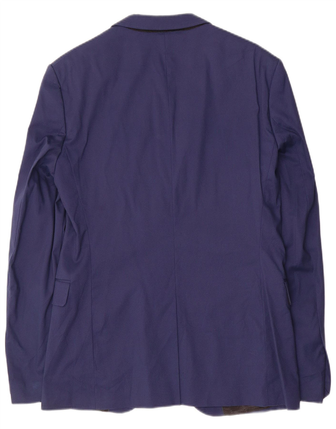 Zara Herre 2-knaps blazerjakke EU 48 Mellem marineblå bomuld