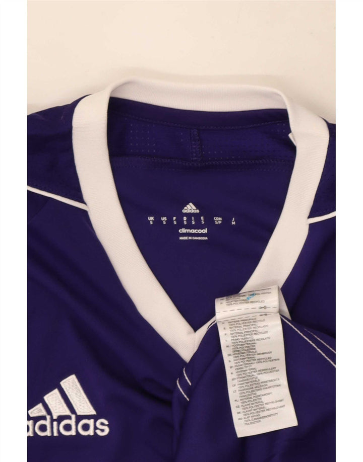 Adidas Herre Climacool T-Shirt Top Lille Lilla Polyester