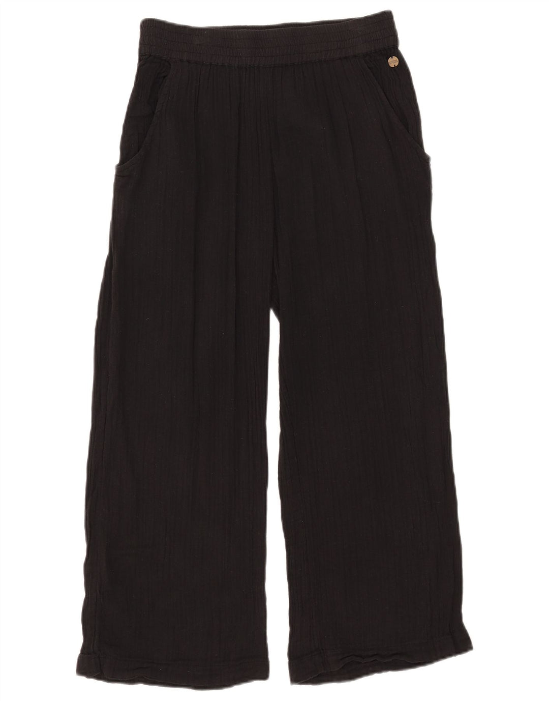 Rip Curl Kvinders Brede Ben Cropped Bukser Medium W30 L24 Sort Bomuld
