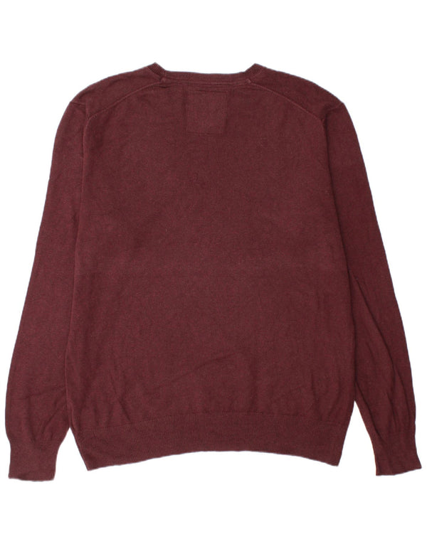 Superdry Herre sweater med rund hals 2XL Bourgogne bomuld