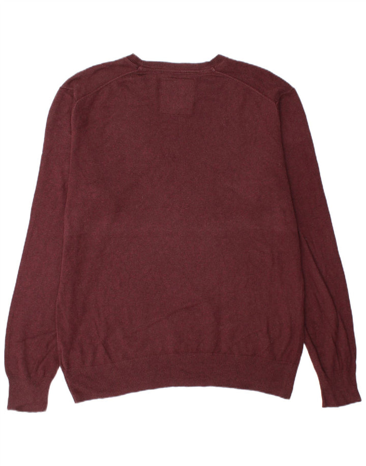 Superdry Herre sweater med rund hals 2XL Bourgogne bomuld