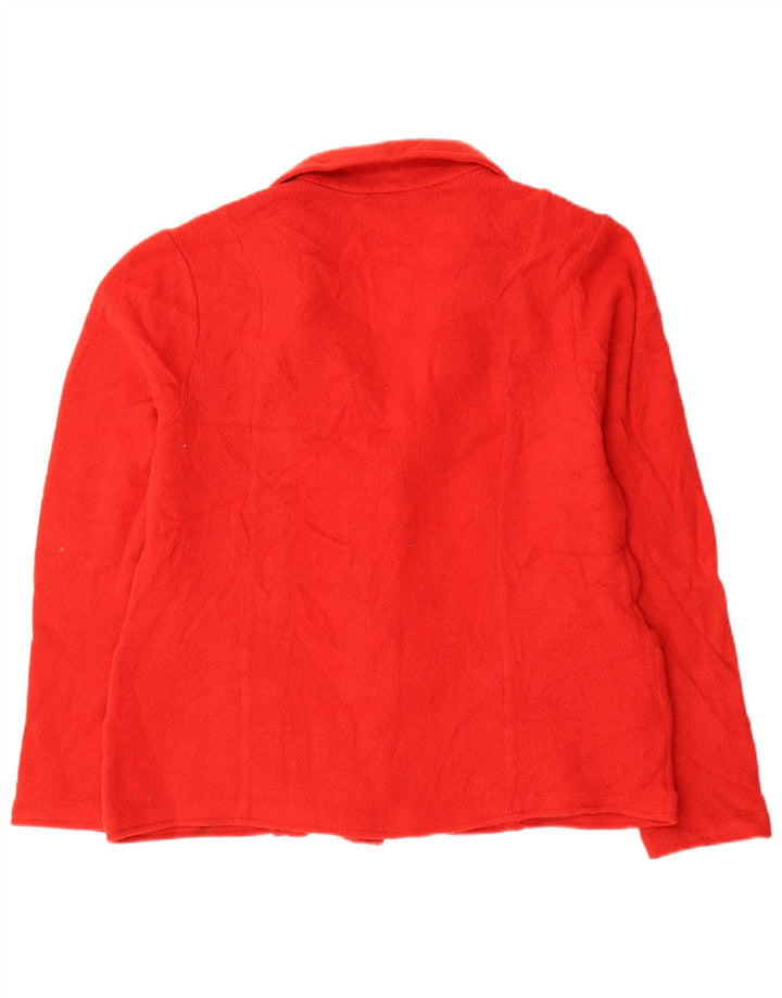 Laura Ashley Dame Cardigan Sweater UK 16 Large Red Wool