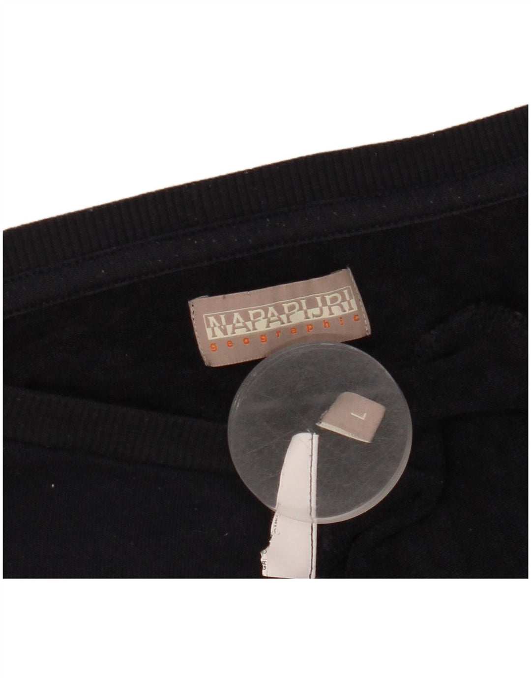 NAPAPIJRI Dame grafisk sweatshirt Jumper UK 14 Large Navy Blue