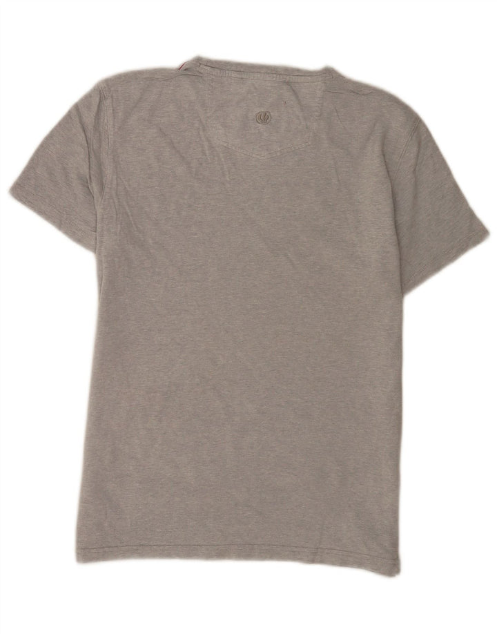 Fat Face Herre grafisk T-shirt Top Lille grå Flecked Bomuld