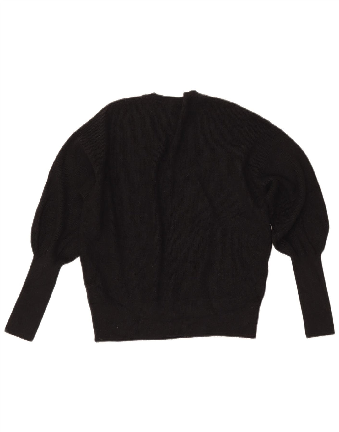 MARKS & SPENCER Dame Crop V-hals sweater UK 10 Small Black