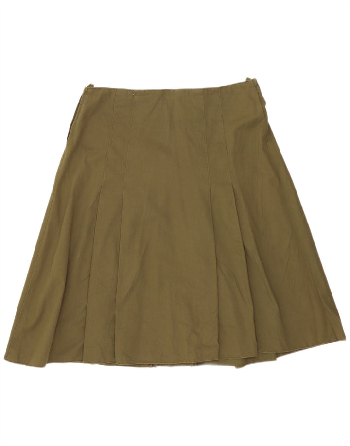 Benetton Dame A-Line Nederdel IT 44 Medium W32 Khaki