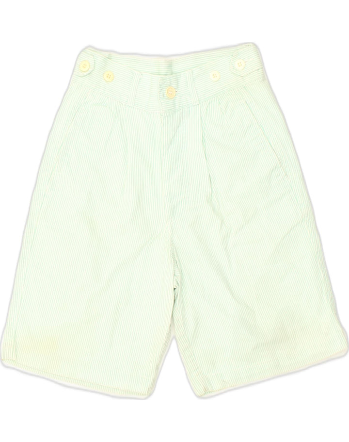 RIFLE Womens Casual Shorts W23 2XS Green Striped | Vintage Rifle | Thrift | Second-Hand Rifle | Used Clothing | Messina Hembry 