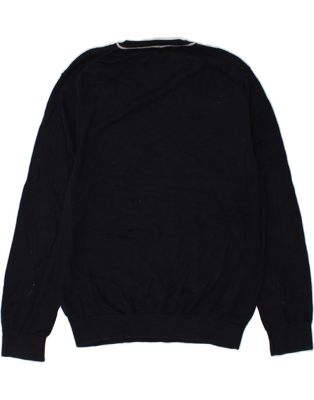 NAUTICA Mens V-Neck Jumper Sweater Large Black Cotton Vintage Nautica and Second-Hand Nautica from Messina Hembry 