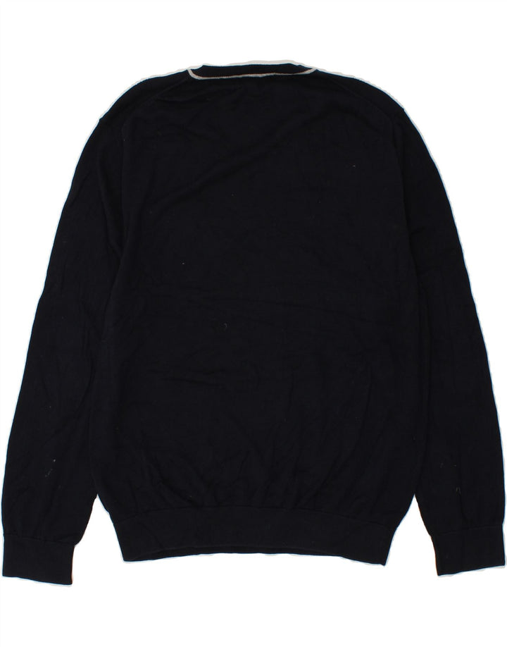 NAUTICA Mens V-Neck Jumper Sweater Large Black Cotton Vintage Nautica and Second-Hand Nautica from Messina Hembry 