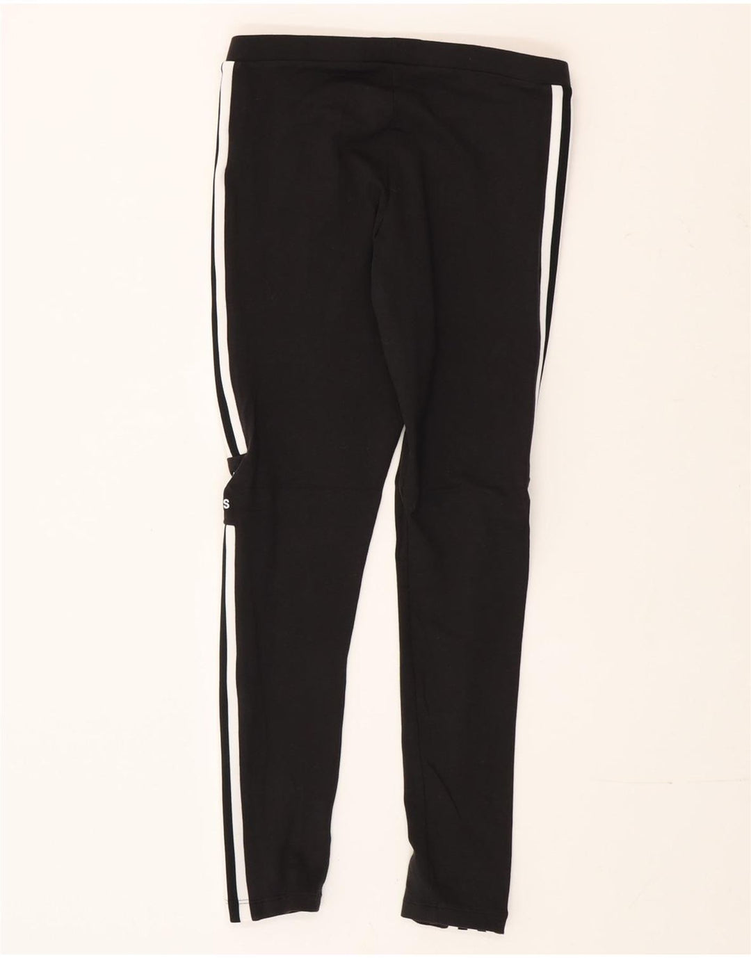 Adidas Dame Grafiske Leggings UK 12 Medium Sort Bomuld