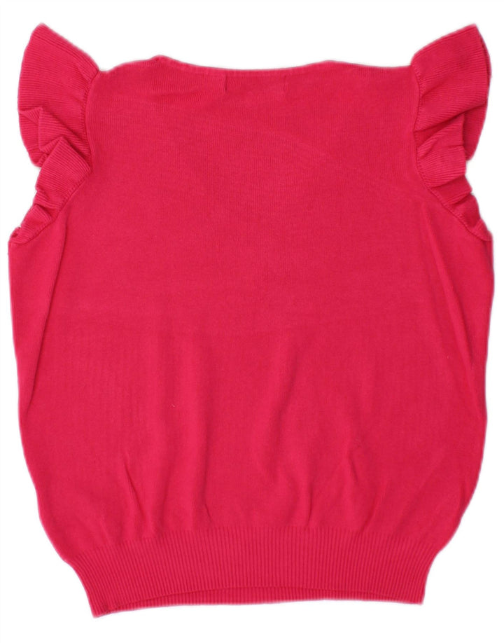 Marks & Spencer Dame Oversized Crop Vest Tank Top UK 10 Small Pink