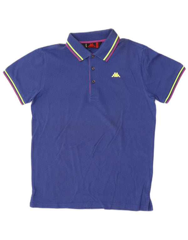 Kappa herre poloshirt mellemblå stribet