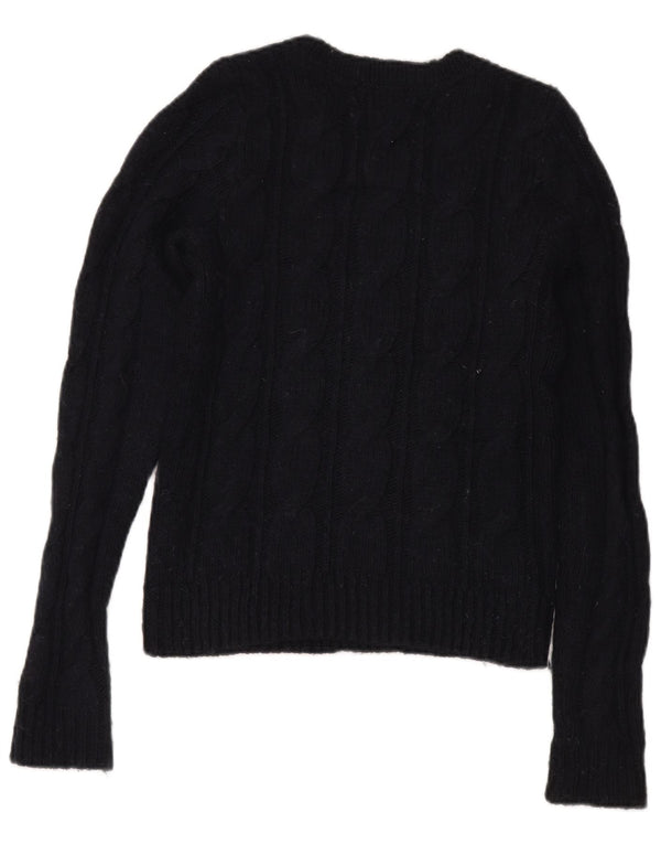 Abercrombie & Fitch Dame sweater med rund hals DK 12 Medium Navy Blue