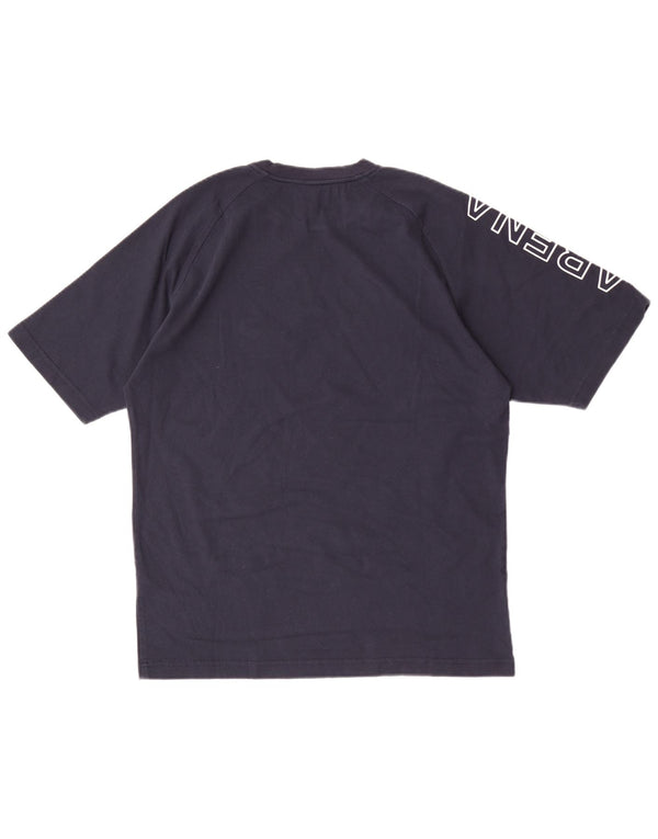 Arena Herre grafisk T-shirt Top Medium Marineblå Bomuld