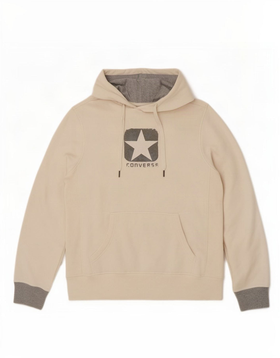 Converse Grafisk hættetrøje til mænd Medium Off White Bomuld