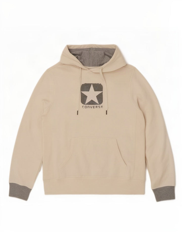 Converse Grafisk hættetrøje til mænd Medium Off White Bomuld