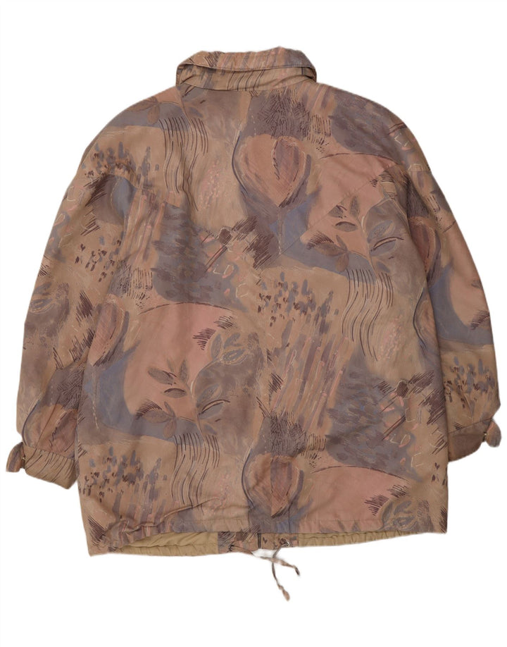 Vintage Dame Windbreaker Jacket UK 16 Large Multicolored Floral