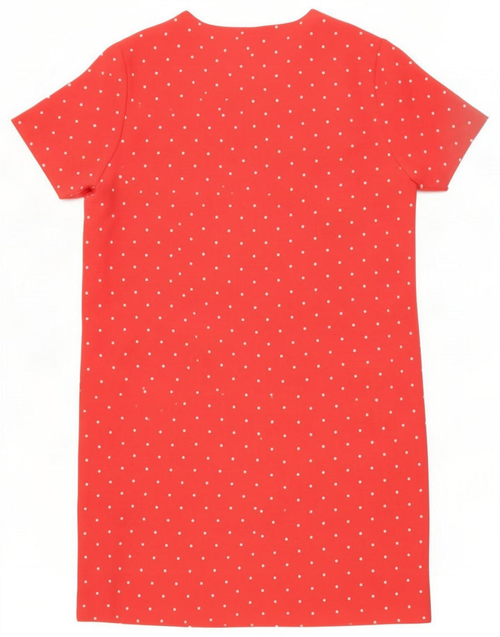 Marks & Spencer Womens Shift Dress UK 16 Large Pink Spotted Polyester