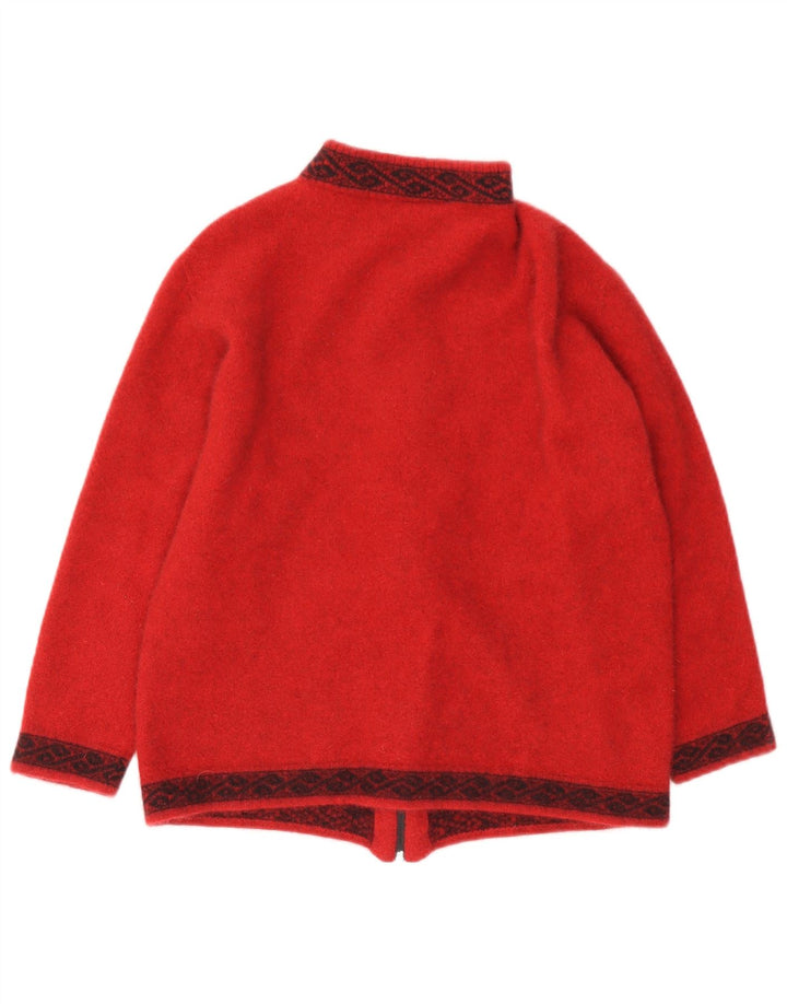 Lothlorian Dame Cardigan Sweater UK 18 XL Rød Geometrisk