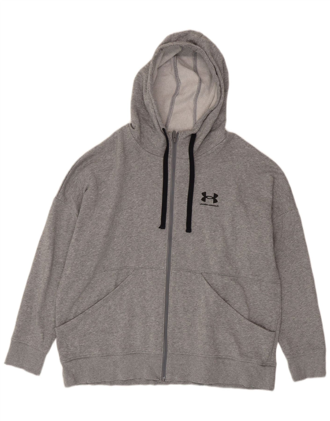 Under Armour Herre hættetrøje med lynlås XL Grå Flecked