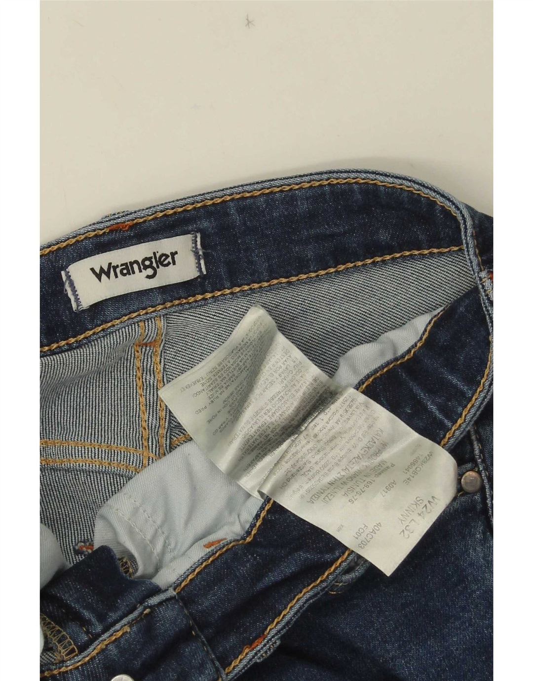 Wrangler Skinny Jeans til kvinder W24 L32 Blå