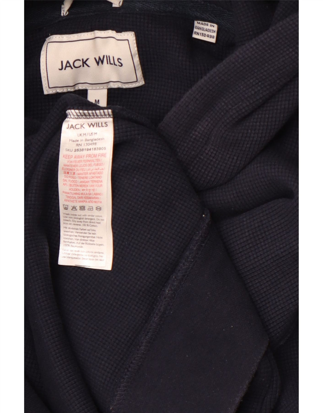 JACK WILLS Hættetrøje til mænd Medium Navyblå Bomuld