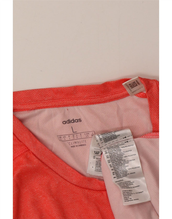 Adidas Herre Climalite T-Shirt Top Stor Rød Polyester