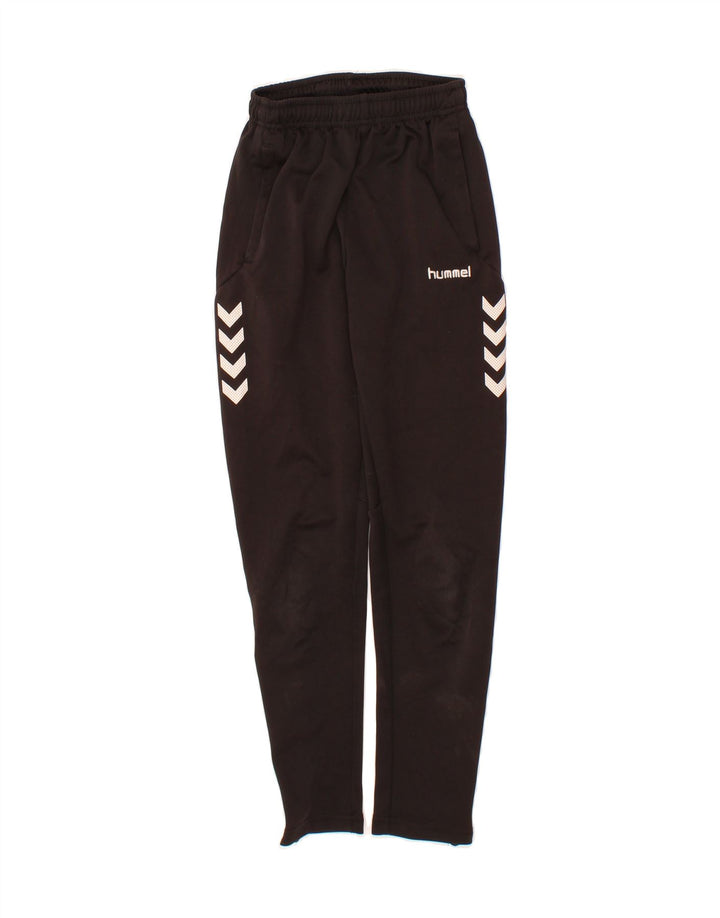 HUMMEL Boys Tracksuit Trousers 11-12 Years Black Polyester Vintage Hummel and Second-Hand Hummel from Messina Hembry 
