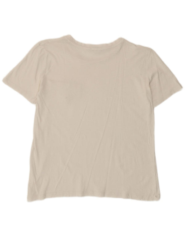 Zara Dame T-Shirt Top UK 10 Small White