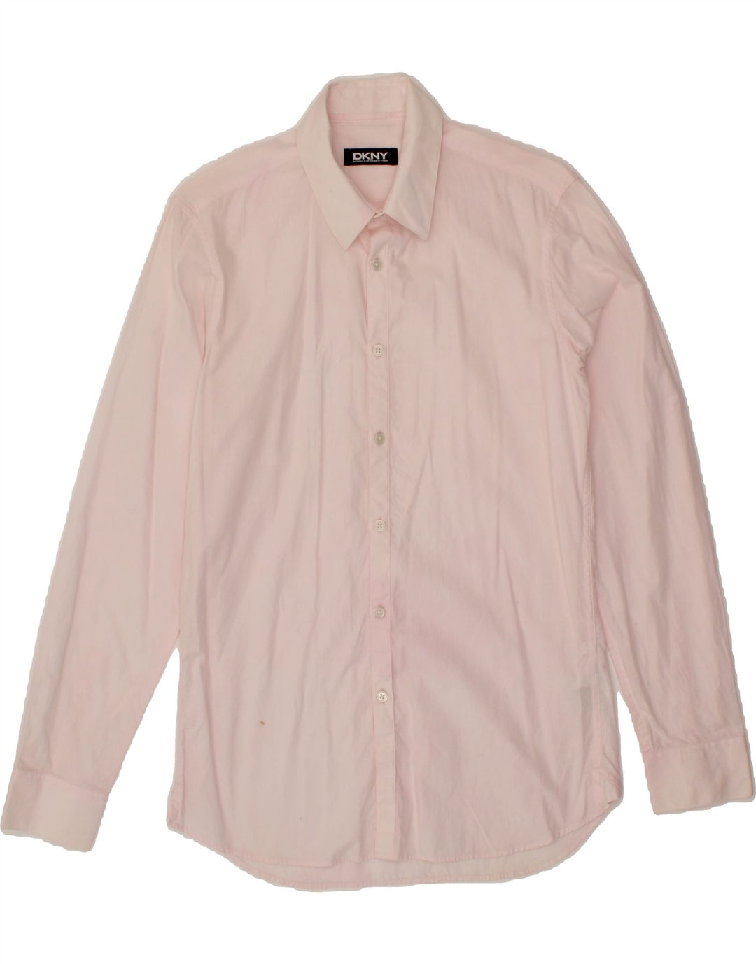 DKNY Mens Shirt Size 15 Medium Pink Cotton Vintage Dkny and Second-Hand Dkny from Messina Hembry 