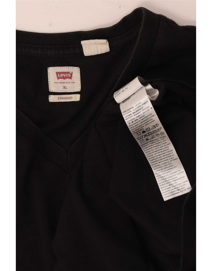 Levi's Herre Standard Fit T-Shirt Top XL Sort Bomuld
