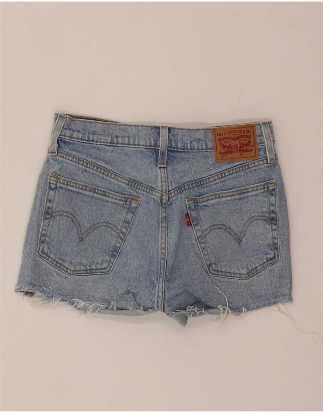 LEVI'S Womens 501 Denim Shorts W26 Small Blue Cotton Vintage Levi's and Second-Hand Levi's from Messina Hembry 