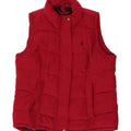 JULES Womens Padded Gilet UK 12 Medium Red Polyester Vintage Jules and Second-Hand Jules from Messina Hembry 