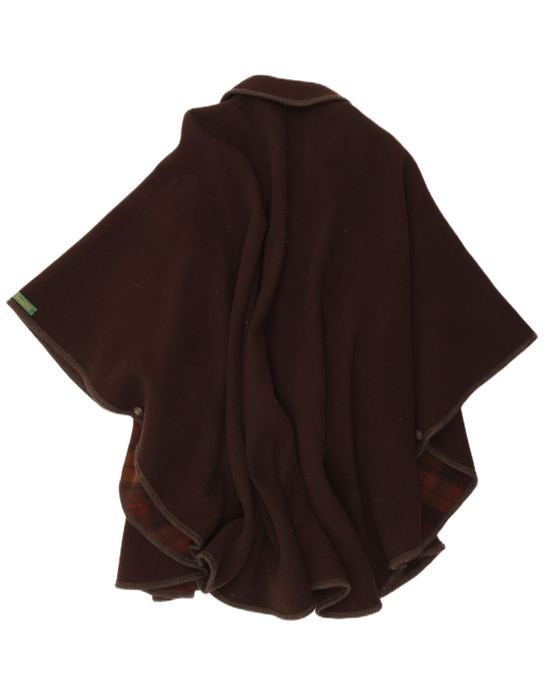 Tyroland Dame Loose Fit Capelet Frakke IT 44 Medium Brun Uld