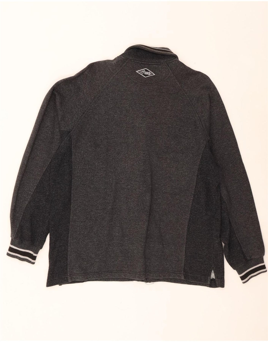 Asics herre cardigan sweater mellemgrå stribet bomuld
