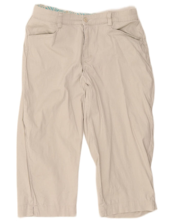 Lee Dame Lige Capri Bukser US 10 Large W32 L19 Beige Bomuld