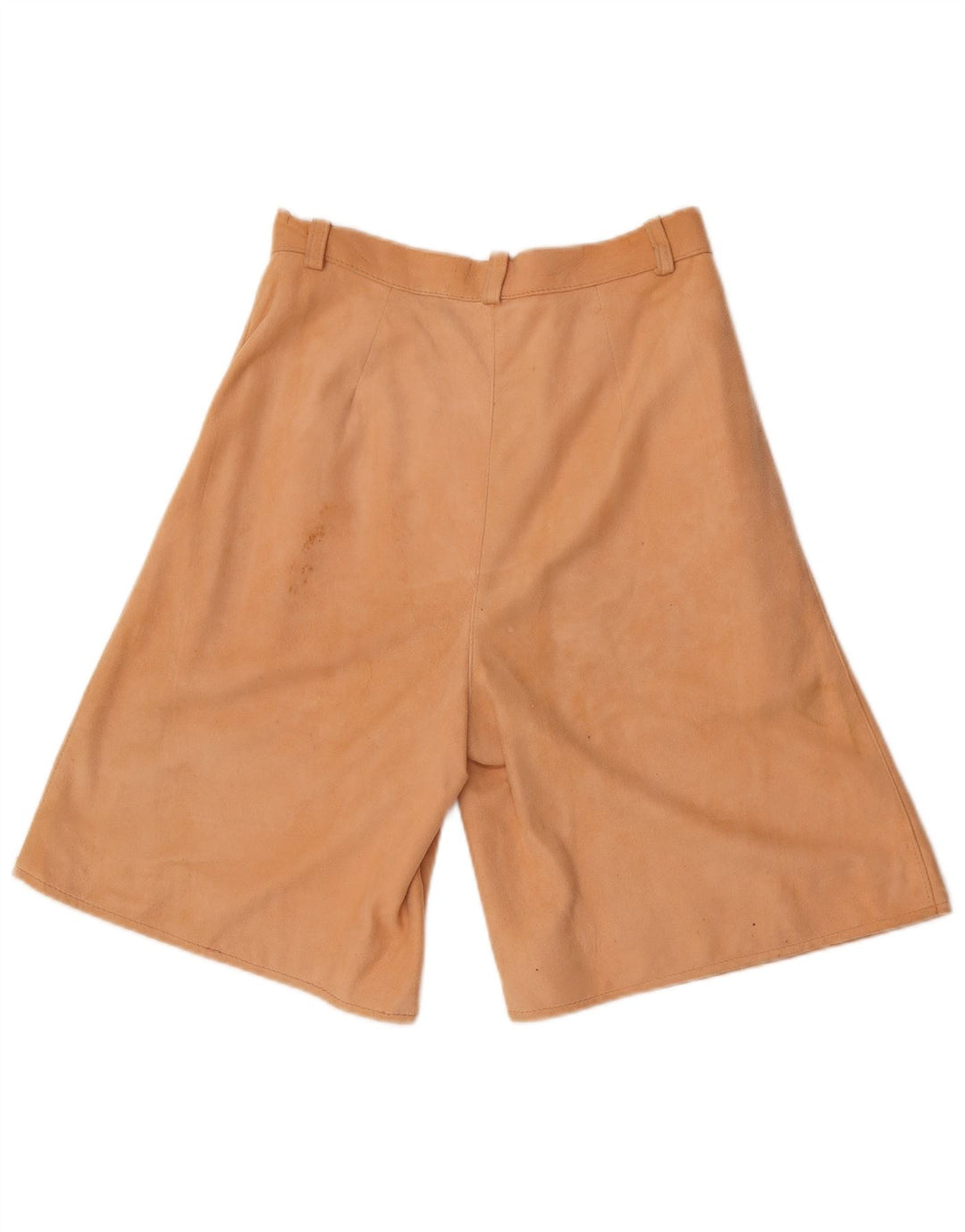 Vintage kvinders højtaljede ruskindsbermudashorts W28 medium brun