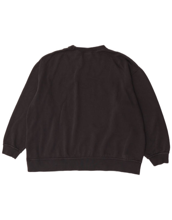 Nike Womens Oversized Sweatshirt Jumper UK 18 XL Black Cotton