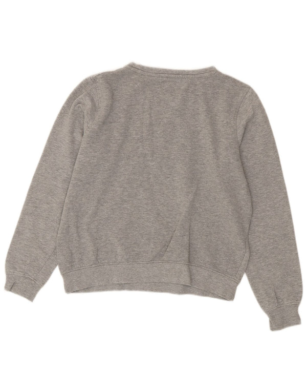 Kappa Dame Grafisk Oversized Sweatshirt Jumper UK 10 Lille Grå Bomuld