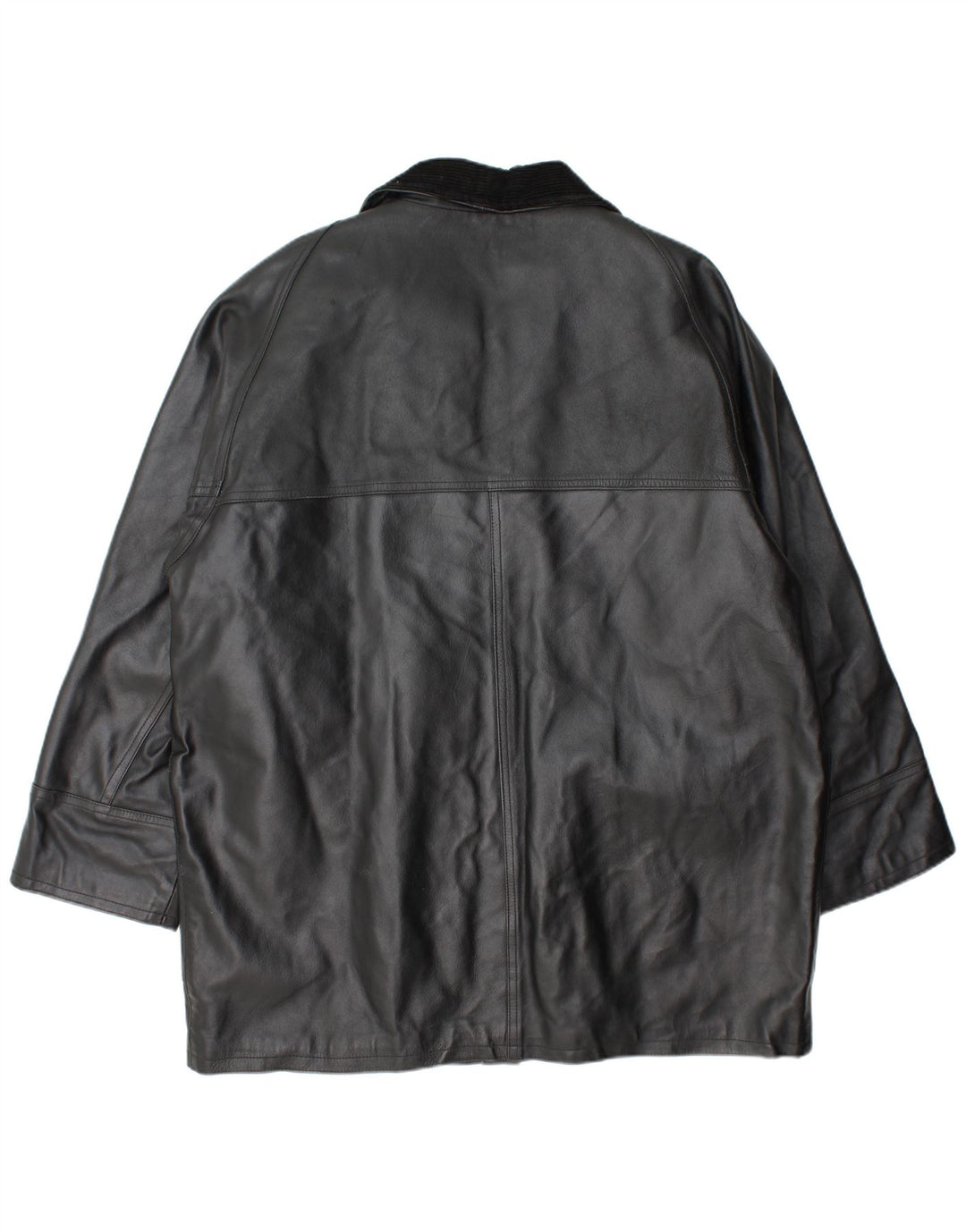 La Griffe Dame Læderfrakke IT 54 3XL Sort Læder