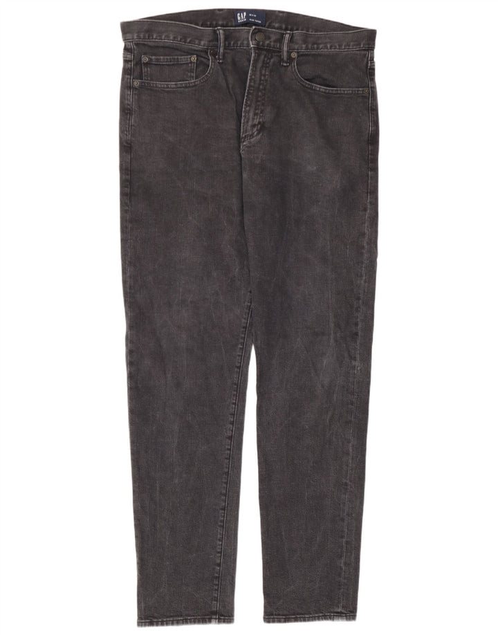 Gap Herre Slim Tapered Jeans W36 L34 Grå Bomuld