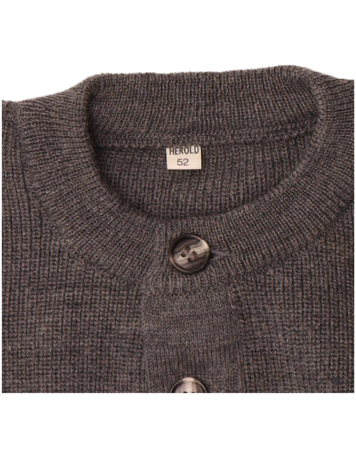 Vintage herre rund hals sweater IT 52 stor grå