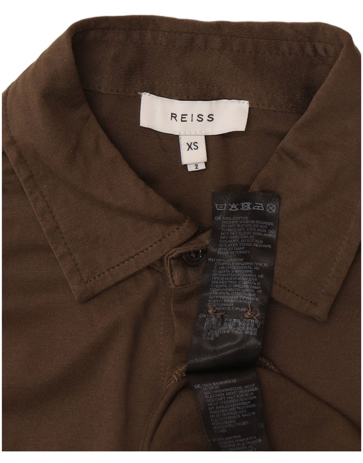 Reiss herreskjorte XS brun bomuld