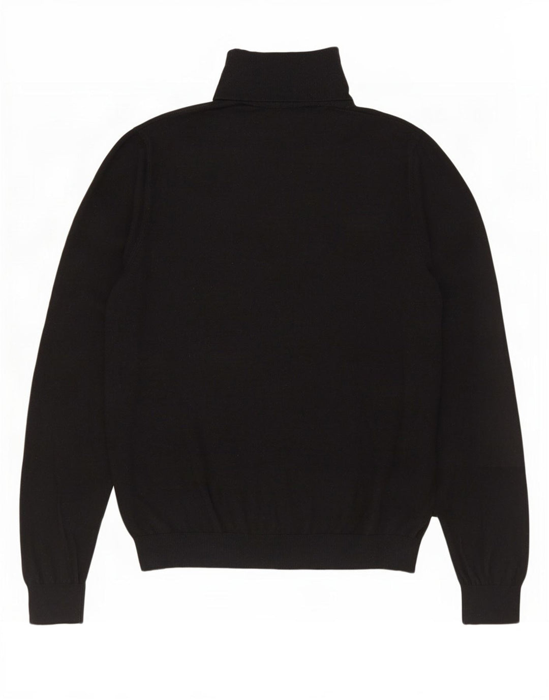 Massimo Dutti Dame Roll Neck Jumper Sweater UK 16 Stor Sort Bomuld